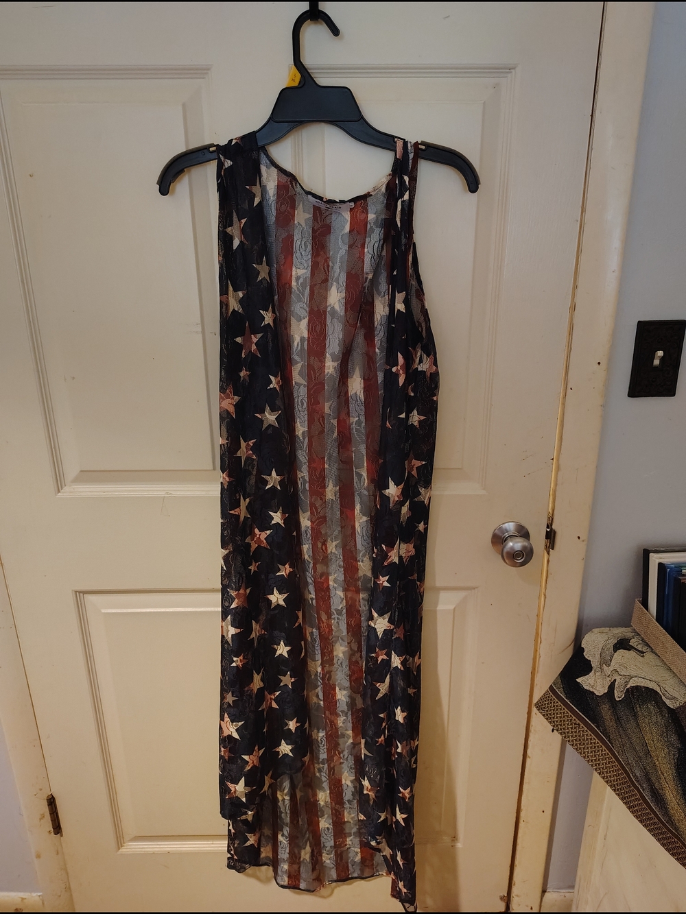 Crazy Train Western Red White & Blue Summer Cardigan Medium